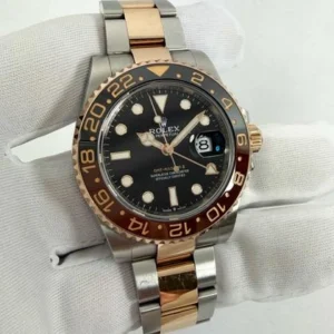 Rootbeer 126711CHNR 40MM 18K Rg Two-Tone Black DialGMT-Master II